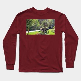 Paris Parc de Bercy Garden with Wagon Long Sleeve T-Shirt